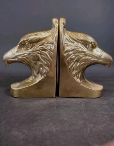 Busto testa di aquila calva in ottone lucido ottone massiccio 6" 2,2 kg (4 libbre 14,4 once) - Foto 1 di 16