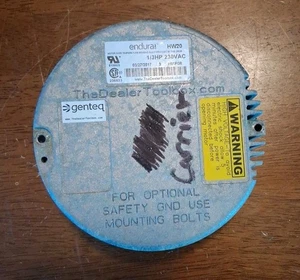 Genteq Endura HW20 1/3HP Blower Motor Module 03/27/2017 For Carrier - Picture 1 of 3
