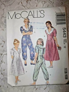 VESTIDO DE NIÑA VINTAGE McCALL'S #5443 TALLA 12 PATRÓN E INSTRUCCIONES SIN CORTAR - Imagen 1 de 2