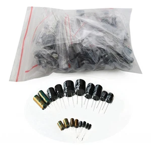 18 value 180pc Computer VGA Motherboard Electrolytic Capacitor Assortment Kit 3X - Picture 1 of 6