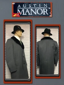 AUSTIN MANOR Mens  NEW 40R Gray Plush Lined Winter Overcoat Coat  396177A - Picture 1 of 7