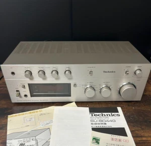 Technics SU-8044G Echo Mic Mix Amp Dual VU Meter Silver Hybrid Transistor Used - Picture 1 of 6
