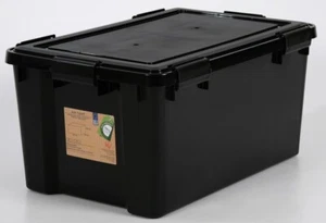 Weathertight Airtight Black Plastic Damp Area Dry Storage Boxes 50 Litre - Picture 1 of 4