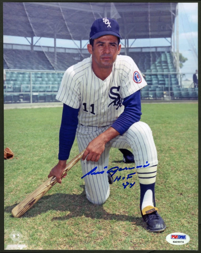 Luis Aparicio SIGNED 8x10 Photo + HOF 84 White Sox ITP PSA/DNA AUTOGRAPHED  - Image 1 of 1