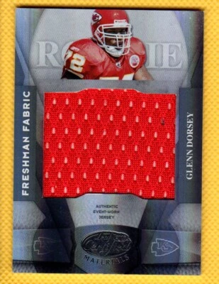 GLENN DORSEY RC JERSEY KANSAS CITY CHIEFS 2008 Leaf Certified Materials #398/599 - Image 1 of 2