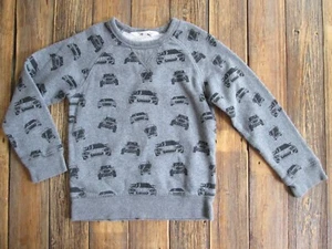 H&M 4-6 Years Kids Sweatshirt Pullover Gray Shirt Race Car Racecar Cotton 4T 5 6 - Picture 1 of 7