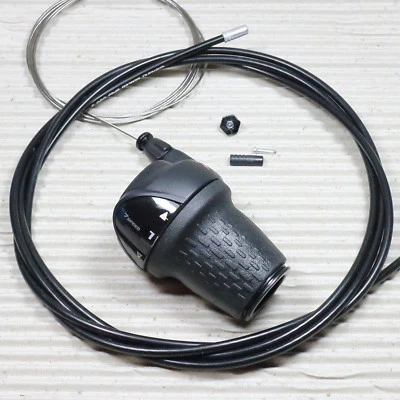 Shimano Nexus 7 Gang Revo Shift Drehgriff SL-C3000-7 mit Schaltzug Aussenhülle - Bild 1 von 3