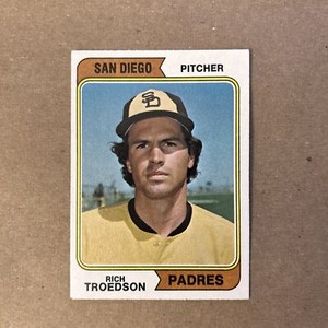 1974 Topps Baseball Rich Troedson San Diego Padres Card #77