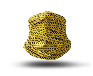 Washable Fabric Face Cover Neck Gaiter Crime Scene, Do Not Cross, Police Design - Picture 1 of 6