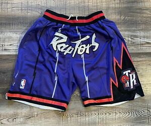 Toronto Style Raptors Basketball Shorts Stitched Pockets Mesh Purple S-3XL