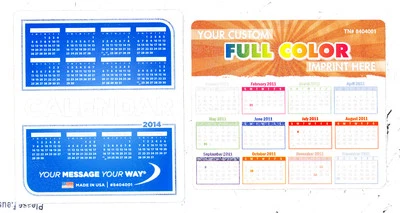 500 CALENDAR MAGNETS - 3.5" X 4" - THICK 23 PT! - FULL COLOR - Custom Printed - Image 1 of 2