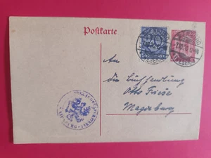 DR Dienst Ganzsache/Postkarte 10 Pfennig mit ZF 19, gestempelt 7.10.1920 - Bild 1 von 2