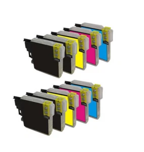 10X Tintas compatibles NON-OEM para Brother LC980BK LC980C LC980M LC980M LC-980 - Imagen 1 de 1