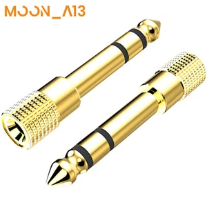 1/4 inch to 3.5mm Headphone Adapter 6.35mm Male Plug to 1/8 inch Female Stereo - Picture 1 of 7