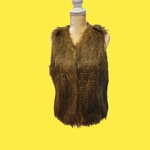 Chaleco YOKI NY Talla L Imitación Piel/Plumado Forrado Pasarela T18 - Imagen 1 de 6