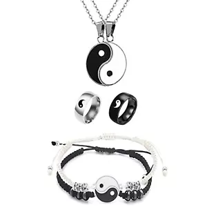 6 Pcs Yin and Yang Friendship Couple Bracelets Matching Promise Bracelets - Picture 1 of 6
