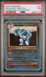 2002 Pokemon Legendary Collection 51 Machoke Reverse Foil PSA 7 - Picture 1 of 2