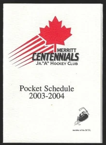 2003-04 Merritt Centennials BCHL Hockey Schedule !!! Katie's Katering - Picture 1 of 1