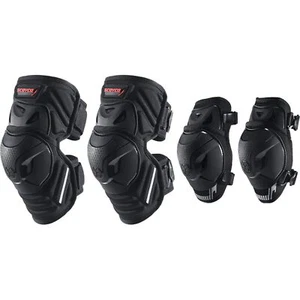 Almohadillas protectoras de rodilla Scoyco negras ajustables para motocicleta 4 piezas - Imagen 1 de 7