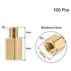 100Pcs M3x5mm+3Mm Spacer Standoff Brass For Fpv Drone Quadcopter
