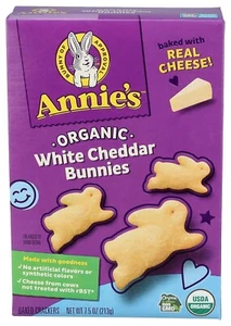 Annie's Organic White Cheddar Bunnies Baked Snack Crackers, 7.5 oz free shipping - Picture 1 of 5