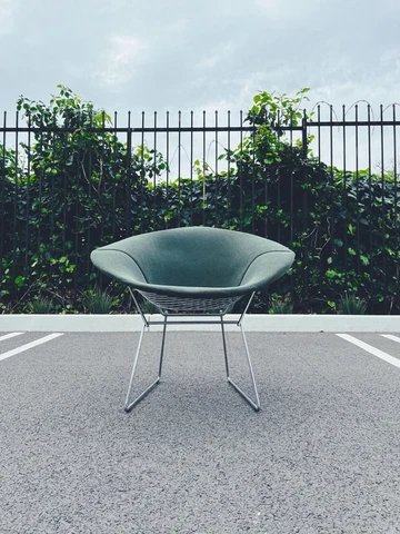 Knoll Vintage Harry Bertoia Diamond Chair With Original Upholstery - Authentic Cover
