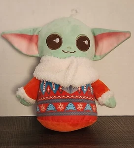 DISNEY STAR WARS THE MANDALORIAN 8" GROGU CHRISTMAS HOLIDAY PLUSH 2023 - Picture 1 of 3