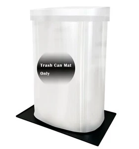 Waterproof Trash Can Mat Non Slip Under Garbage Mat Silicone Rubber Tray - Picture 1 of 7