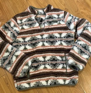  Hurley Kids Sherpa Plush Printed Quarter-Zip Jacket Size L 10/12  - Picture 1 of 3