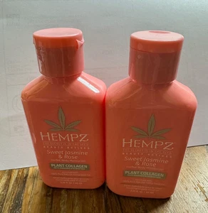 Crema idratante corpo a base di erbe levigante gelsomino dolce e rosa canapa 2,25 once set 2 x - Foto 1 di 5