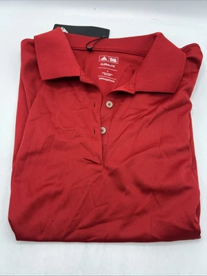 Adidas гольф поло женщин размер L красный гольф рубашка-поло новый с ярлыками - Изображение 1 из 3