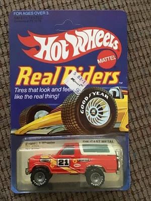 Vintage Hot Wheels Real Riders 4355 Red Bronco 4-Wheeler Gray Hubs Unopened - Image 1 of 4