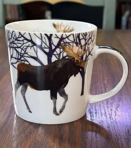 Two Can Art Paperproducts Design Winter Solstice Moose Porcelain Mug, 13.5-Ounce - Picture 1 of 7