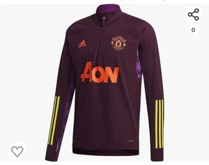 Adidas Men's Mufc Ultimate Training Top T-Shirt Burgundy Size Small RRP £75.55 - Picture 1 of 17