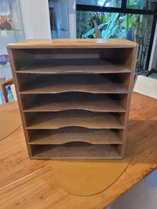 old paper filing shelves timber vintage collectable Footscray - Picture 1 of 4
