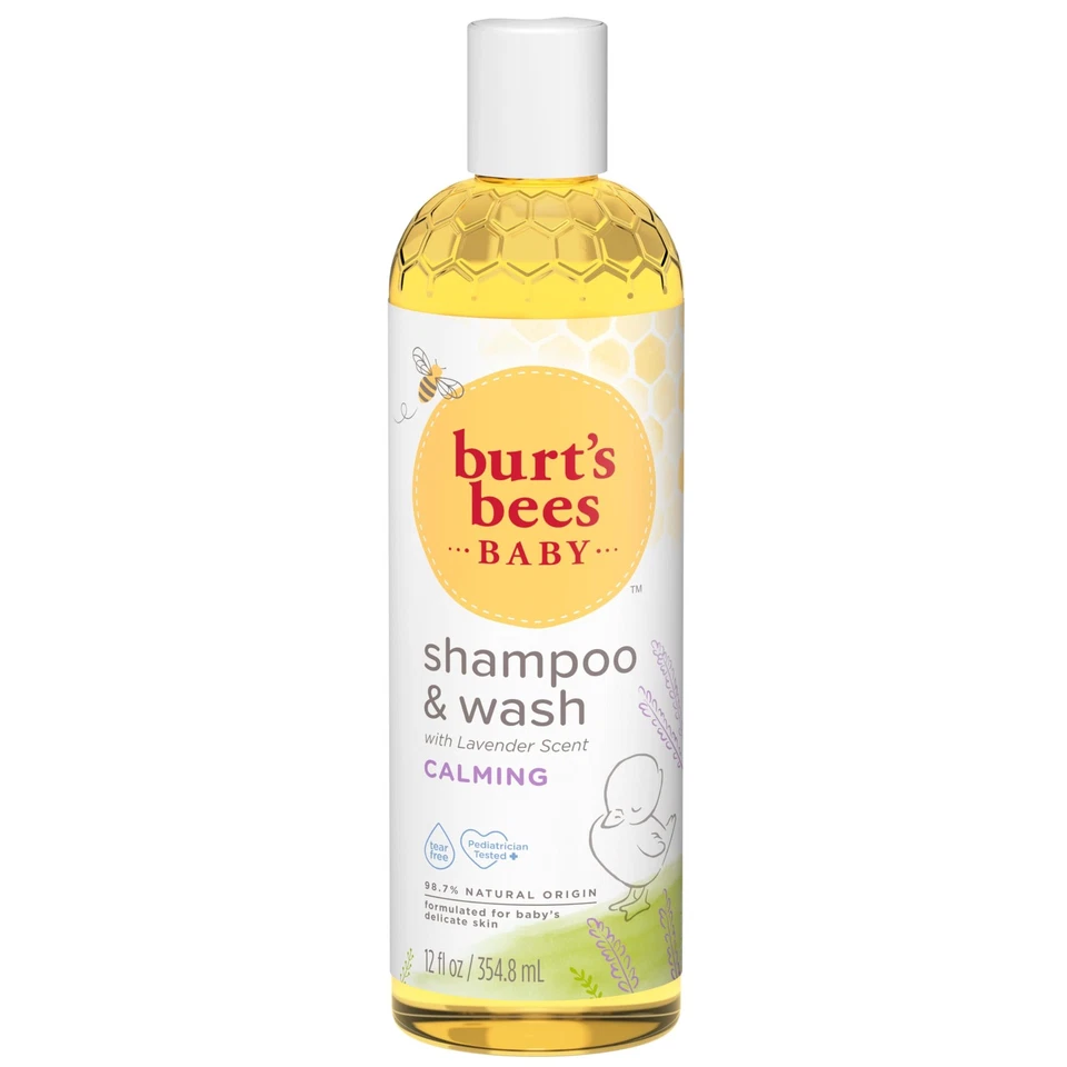 Champú y lavado calmante para bebés de Burt's Bees para niños - Champú y gel de baño de 12 oz Foto 1 de 1