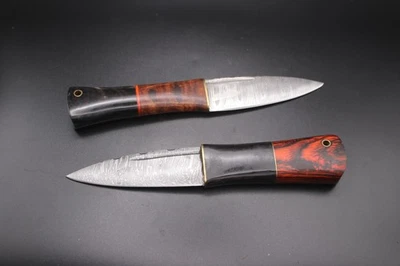 Cuchillo Dirk Sgian Dubh Scotthis de acero Damasco hecho a mano personalizado (par) Foto 1 de 4