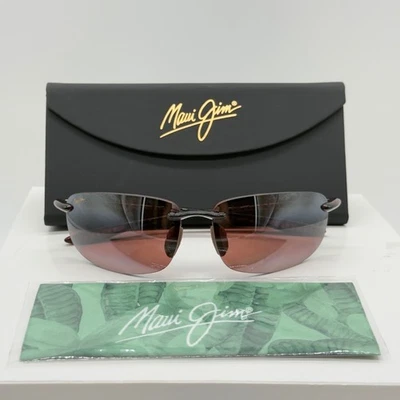 Nuevo Maui Jim Ho'Okipa Gafas de Sol Marco Tortuga Rosa Lente Polarizada Estuche R407-10 Foto 1 de 4