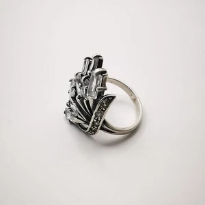 Obra de Arte Anillo Fino Plata de Ley 925 Cetrino Joyería Filigrana Talla 7.5 - Imagen 1 de 8