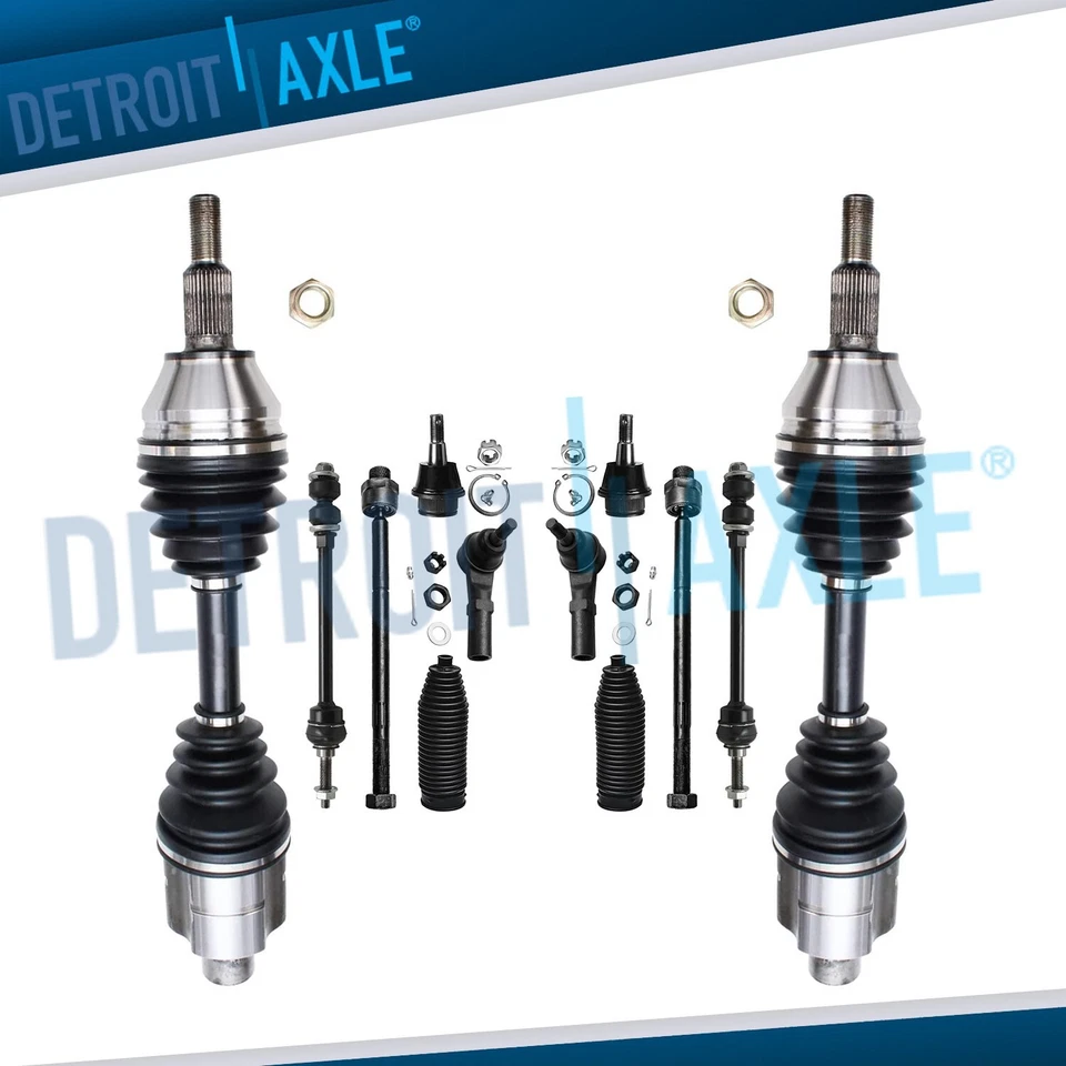 Junta de rótula de barra estabilizadora 4x4 12 piezas ejes CV delanteros para Dodge Ram 1500 2002-2005 Foto 1 de 4