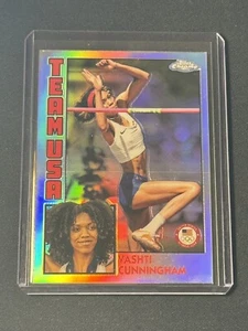 2024 Topps Chrome Olympics VASHTI CUNNINGHAM Team USA Refractor #84T-9 - Picture 1 of 2