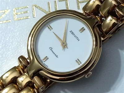 ELEGANT NOS ZENITH CONCERTO QUARTZ GOLD PLATED LADIES WRISTWATCH + BOX - Image 1 of 4