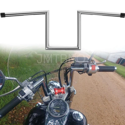 Manillar de motocicleta de 10" de elevación Z-Bars de 1" para Honda Shadow Aero ACE VT1100 VT750 Foto 1 de 4
