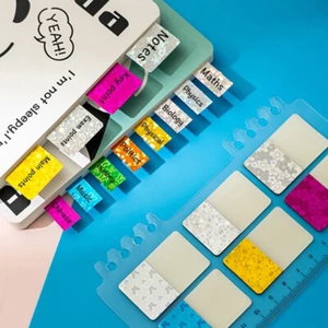 120/200Pcs Shining Sticky Index Tab Note Memoranda Page Marker Classify Sticker - Picture 1 of 14