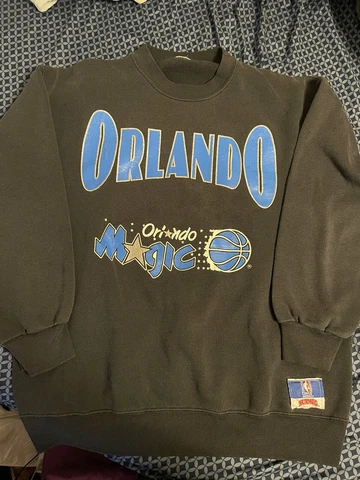 VTG Orlando Magic Sweater Adult Extra Large Black Crewneck 1993 Nutmeg 90s NBA Cover