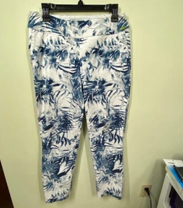 Swing Control Womens Sz 12 Golf Performance Ankle Pants Floral Stretch Athletic - Picture 1 of 9