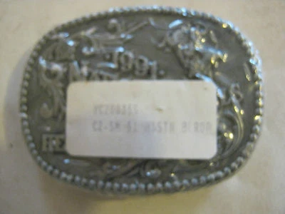 Hesston 1991 Finales Nacionales Rodeo Hebilla de Cinturón, Damas Nuevo en Envoltura (036-1) Foto 1 de 2