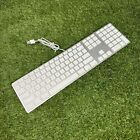 A1243 Genuine Apple Wired Mac Standard Usb Keyboard W/ Numeric Keypad White