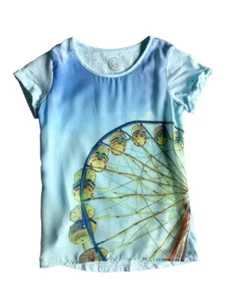 SO Authentic American Heritage Ferris Wheel Short Sleeve Top Girls Size 10 - Picture 1 of 3