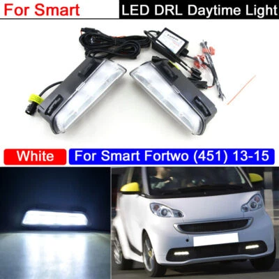 Daytime Running Lights LED DRL Fog Lamp Replacement Bumper For Smart Fortwo 451 - Image 1 of 4